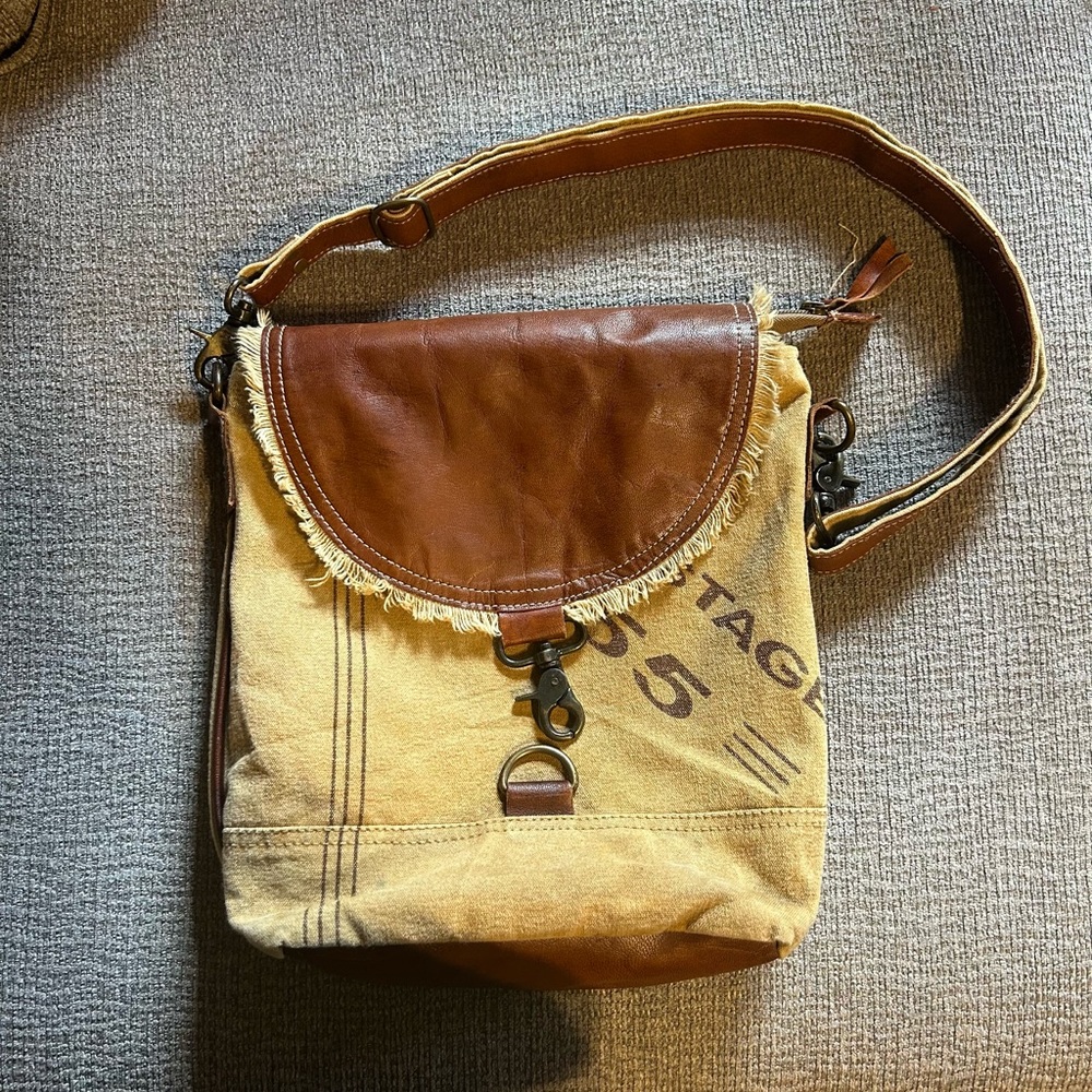 Canvas and leather bag